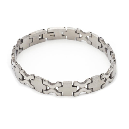 Stainless Steel Solid Bracelet, Polished, Steel Finish