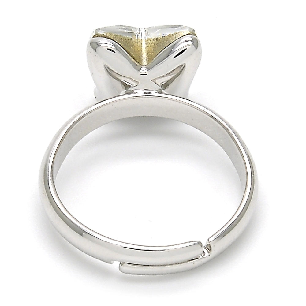 Rhodium Gold Filled Multi Stone Ring, Butterfly Design, with Crystal Swarovski Crystals, Polished, Rhodium Finish