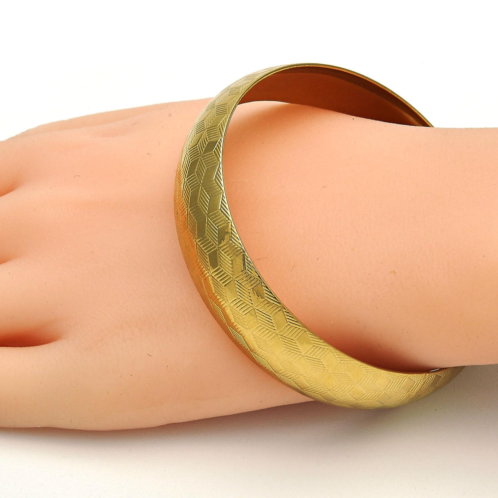 Oro Laminado Individual Bangle, Gold Filled Style Polished, Golden Finish
