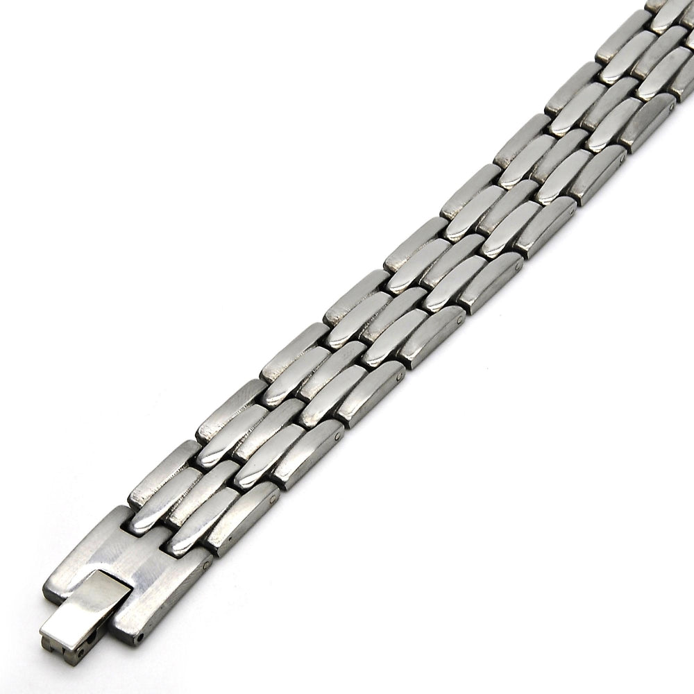 Stainless Steel Solid Bracelet, Polished, Steel Finish