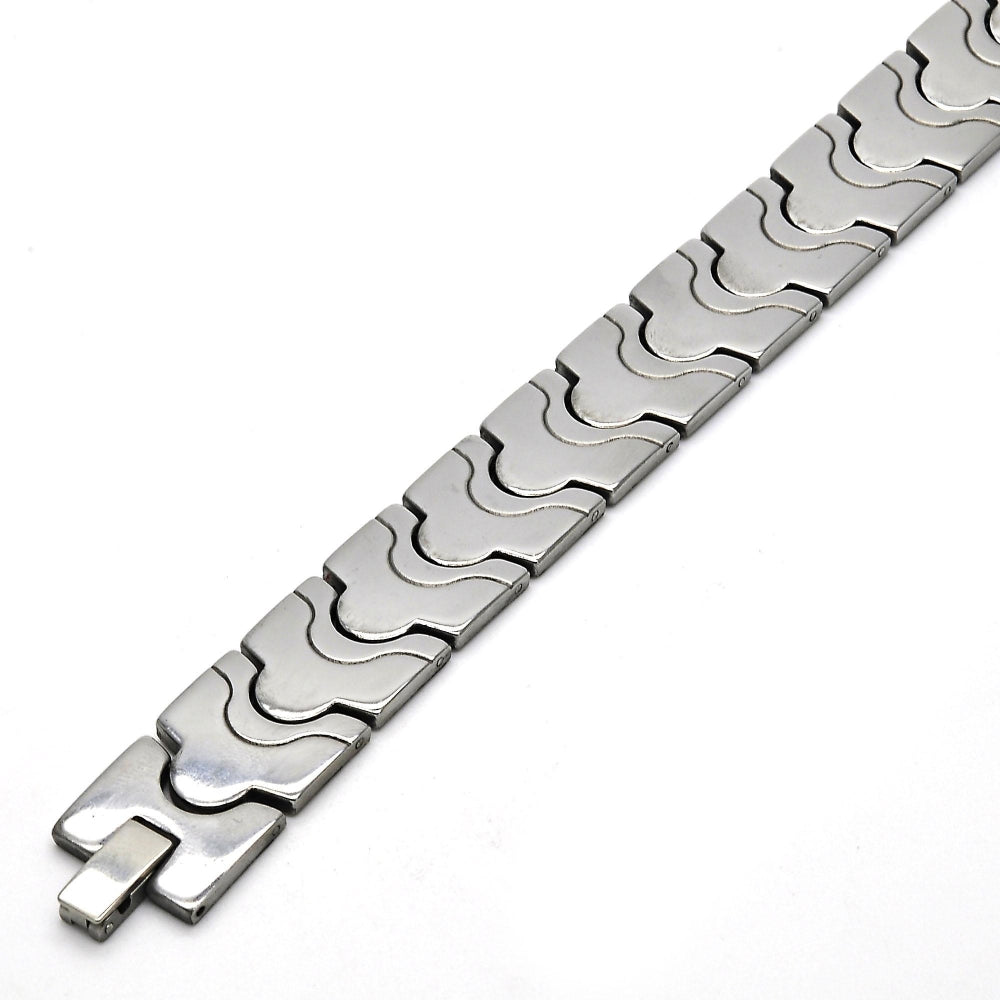 Stainless Steel Solid Bracelet, Polished, Steel Finish