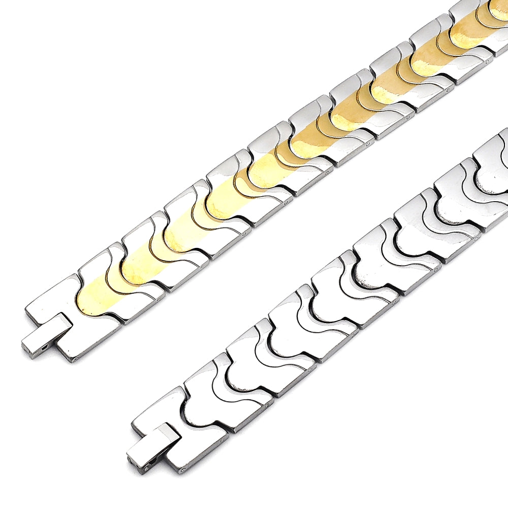 Stainless Steel Solid Bracelet, Polished, Steel Finish
