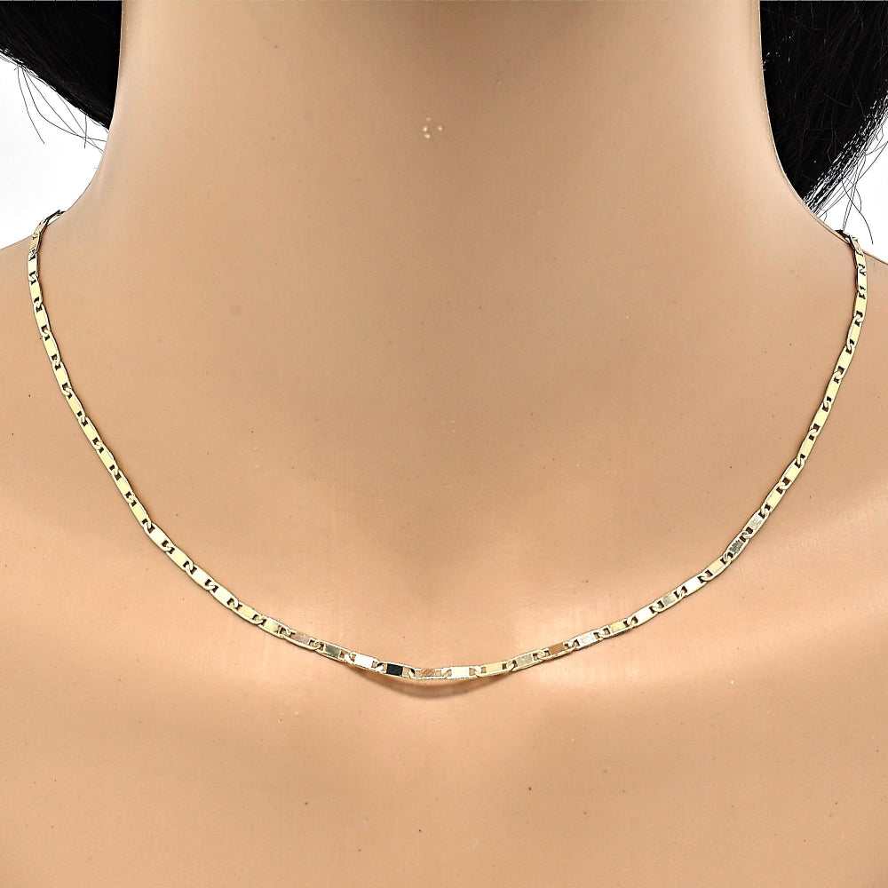 Oro Laminado Basic Necklace, Gold Filled Style Polished, Golden Finish