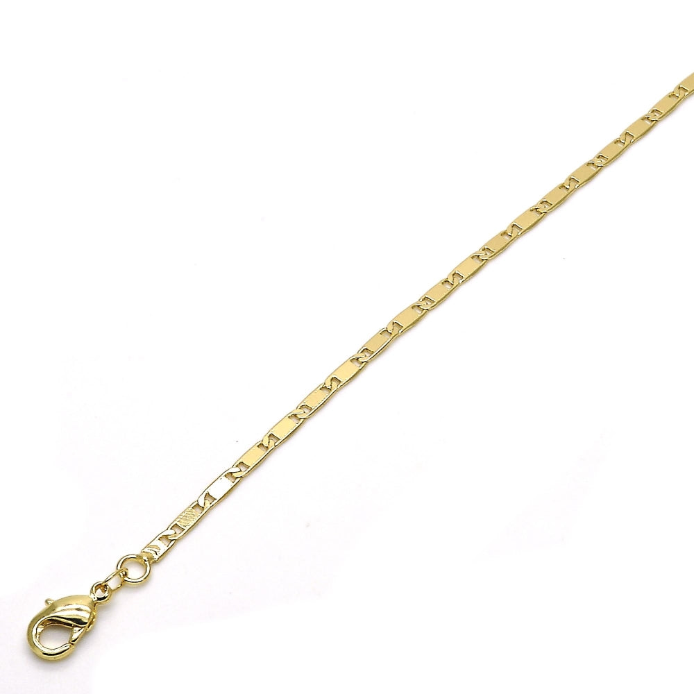 Oro Laminado Basic Necklace, Gold Filled Style Polished, Golden Finish