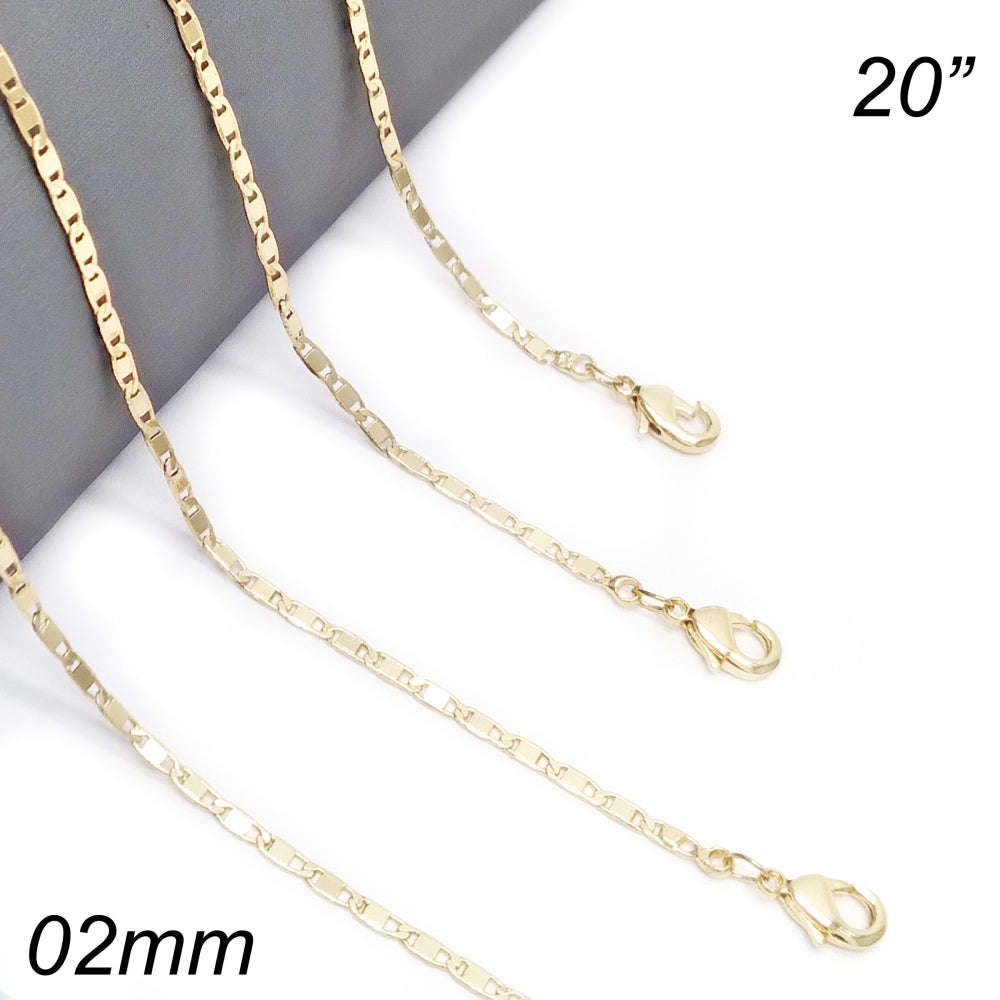 Oro Laminado Basic Necklace, Gold Filled Style Polished, Golden Finish