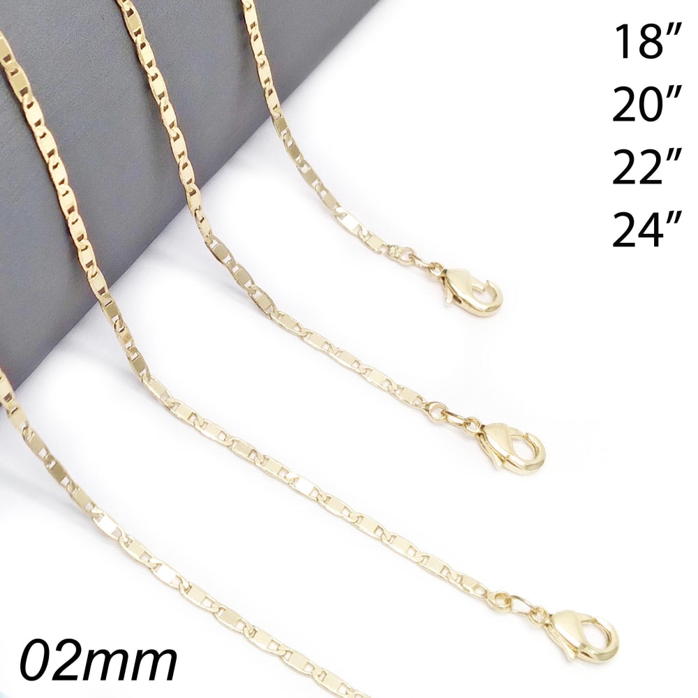Oro Laminado Basic Necklace, Gold Filled Style Polished, Golden Finish