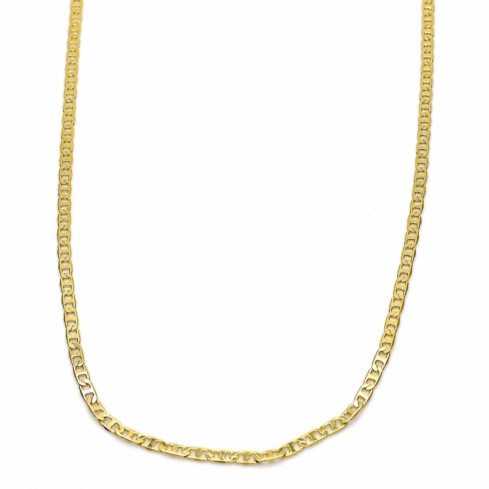 Oro Laminado Basic Necklace, Gold Filled Style Mariner Design, Polished, Golden Finish