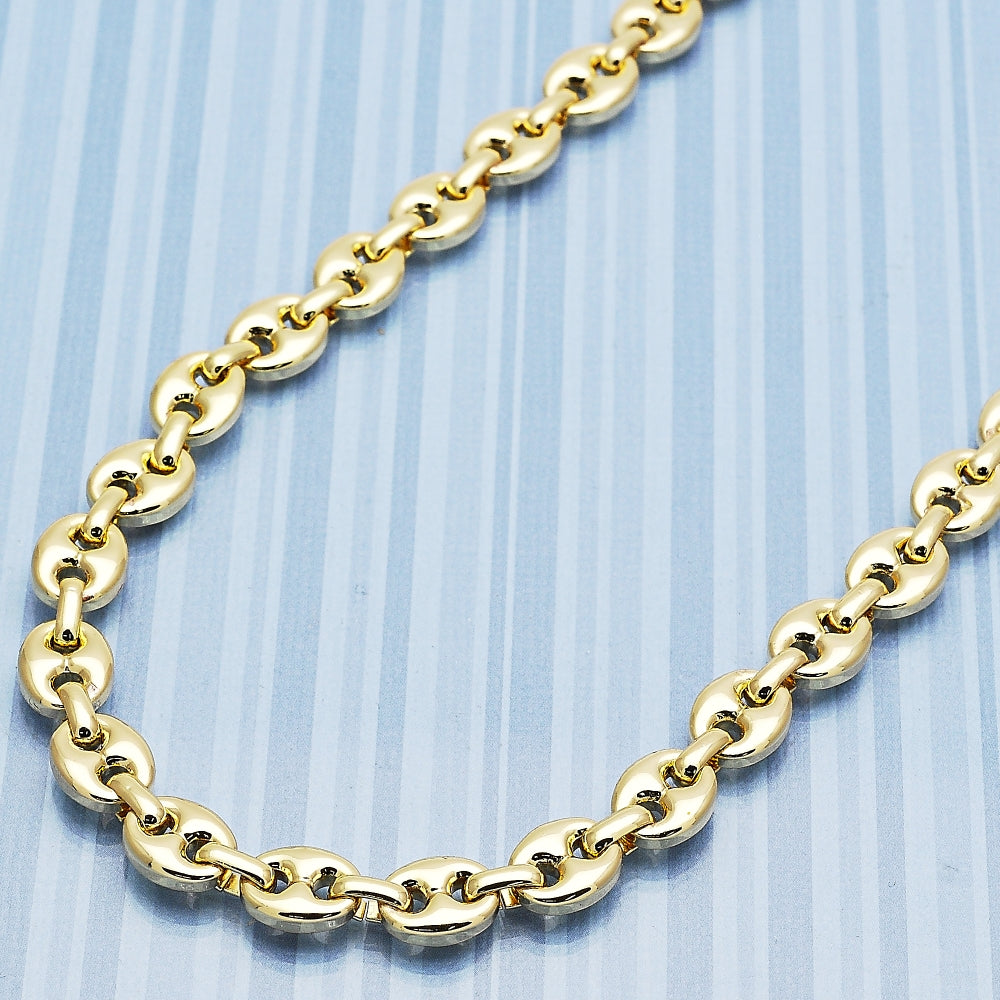 Oro Laminado Basic Necklace, Gold Filled Style Mariner Design, Polished, Golden Finish