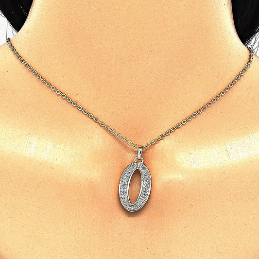 Oro Laminado Fancy Pendant, Gold Filled Style with White Cubic Zirconia, Polished, Golden Finish