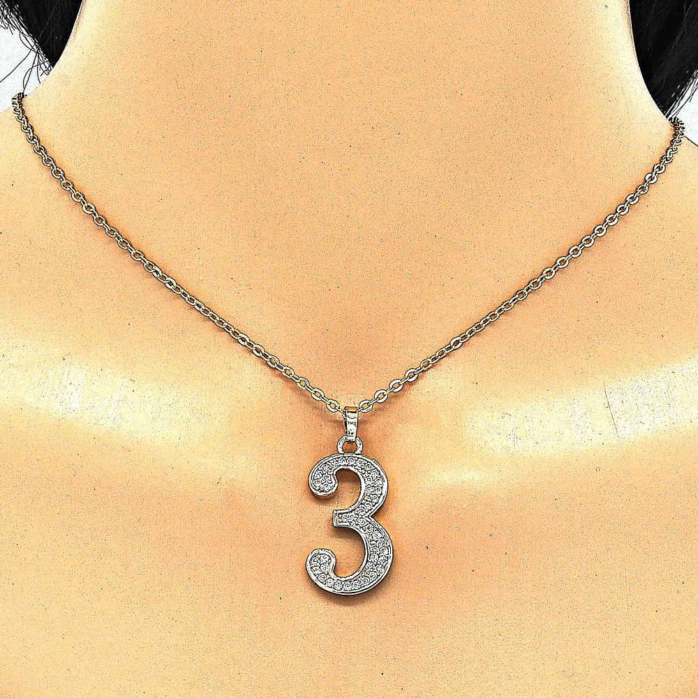 Oro Laminado Fancy Pendant, Gold Filled Style with White Cubic Zirconia, Polished, Golden Finish