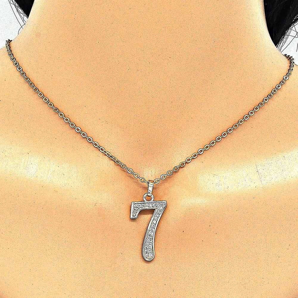 Oro Laminado Fancy Pendant, Gold Filled Style with White Cubic Zirconia, Polished, Golden Finish
