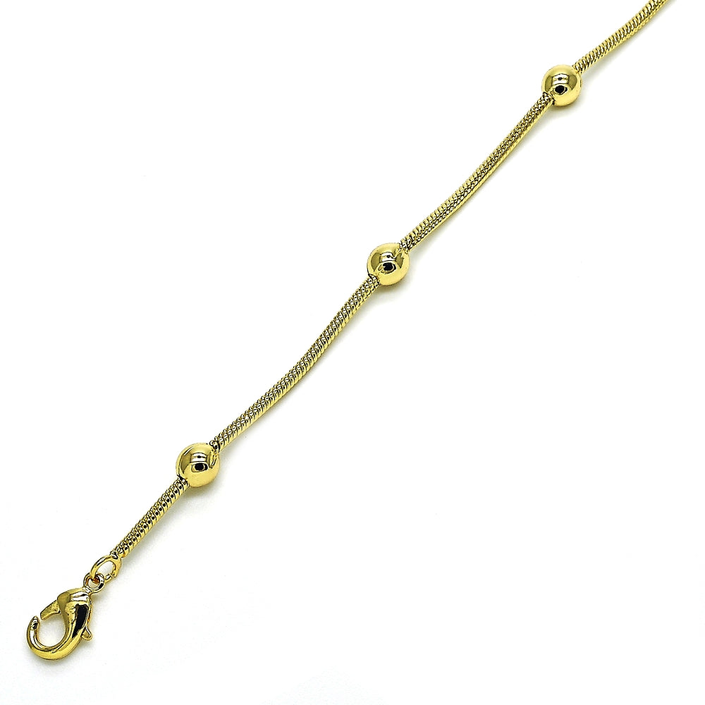 Oro Laminado Fancy Bracelet, Gold Filled Style Polished, Golden Finish