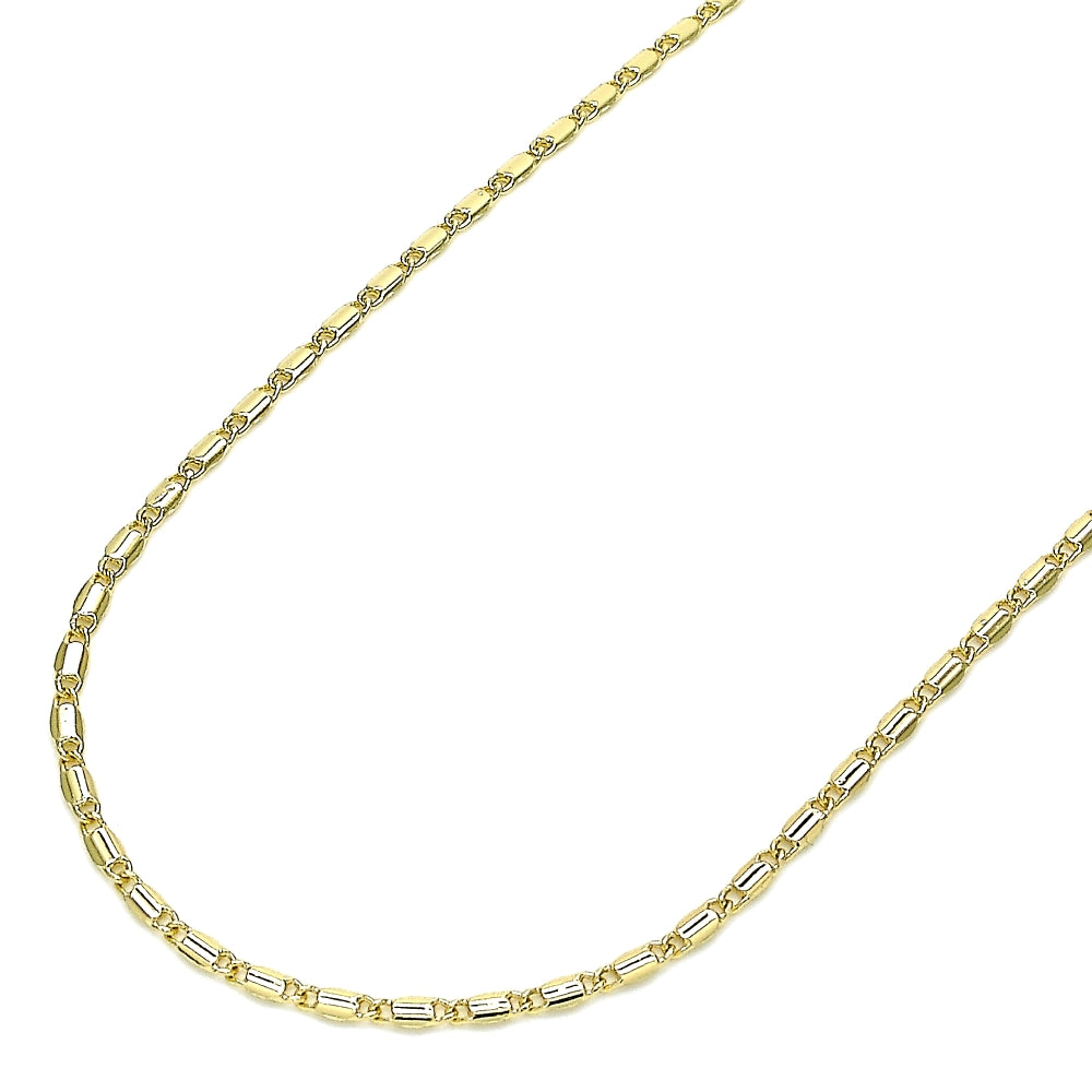 Oro Laminado Basic Necklace, Gold Filled Style Polished, Golden Finish