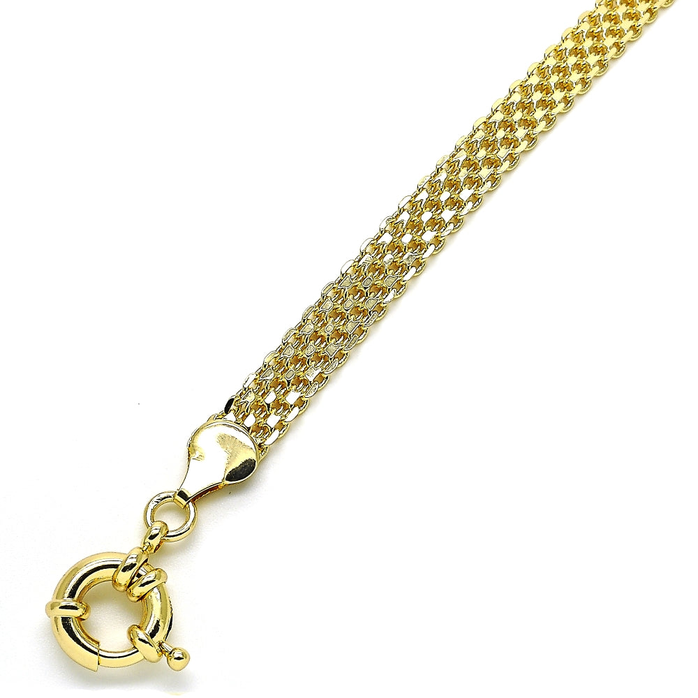 Oro Laminado Basic Bracelet, Gold Filled Style Polished, Golden Finish