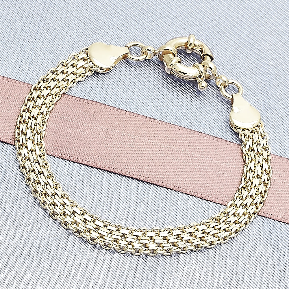 Oro Laminado Basic Bracelet, Gold Filled Style Polished, Golden Finish