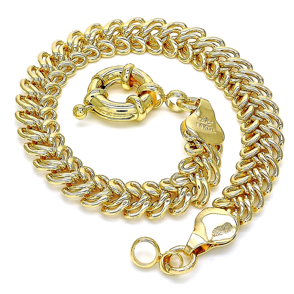 Oro Laminado Basic Bracelet, Gold Filled Style Polished, Golden Finish