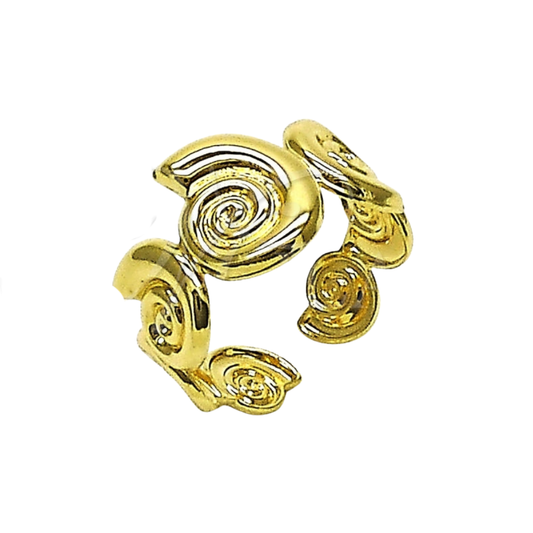 Oro Laminado Elegant Ring, Gold Filled Style Snail Design, Polished, Golden Finish