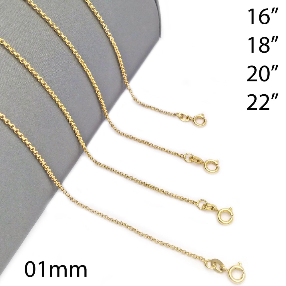Oro Laminado Basic Necklace, Gold Filled Style Paperclip Design, Polished, Golden Finish