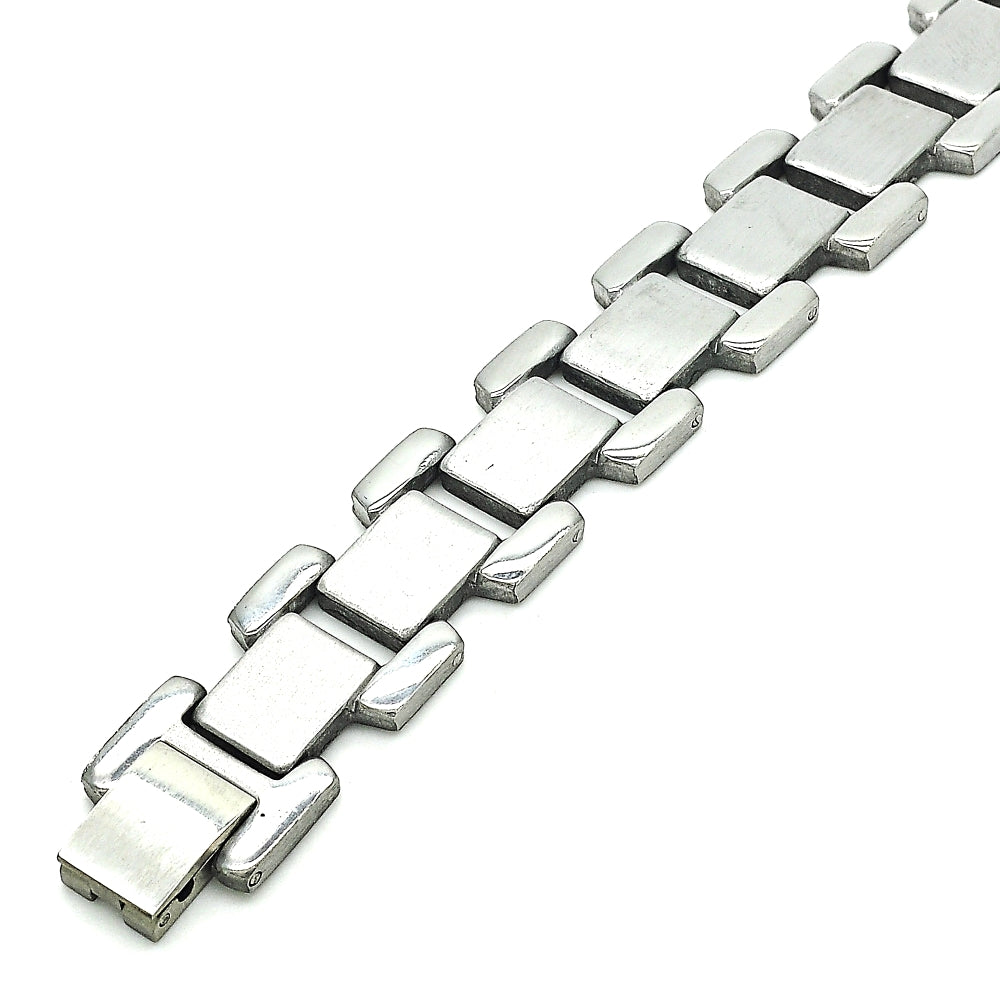 Stainless Steel Solid Bracelet, Polished, Steel Finish