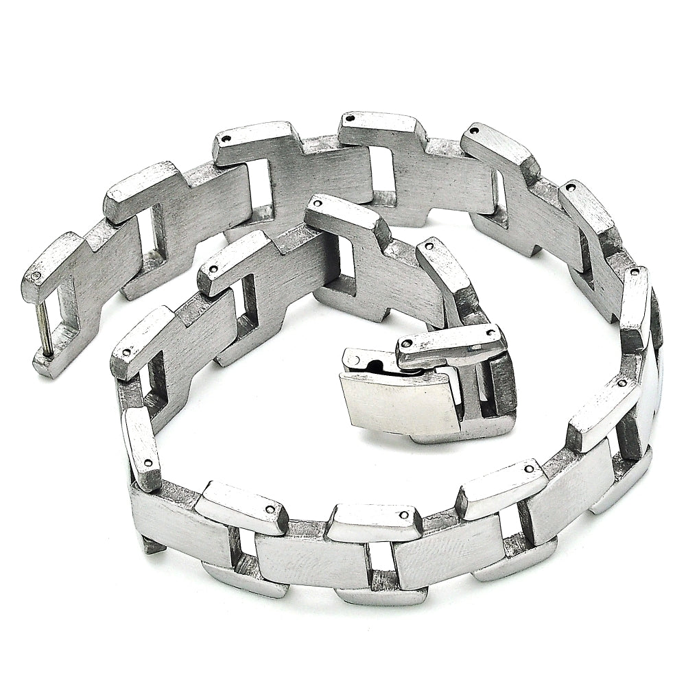 Stainless Steel Solid Bracelet, Polished, Steel Finish
