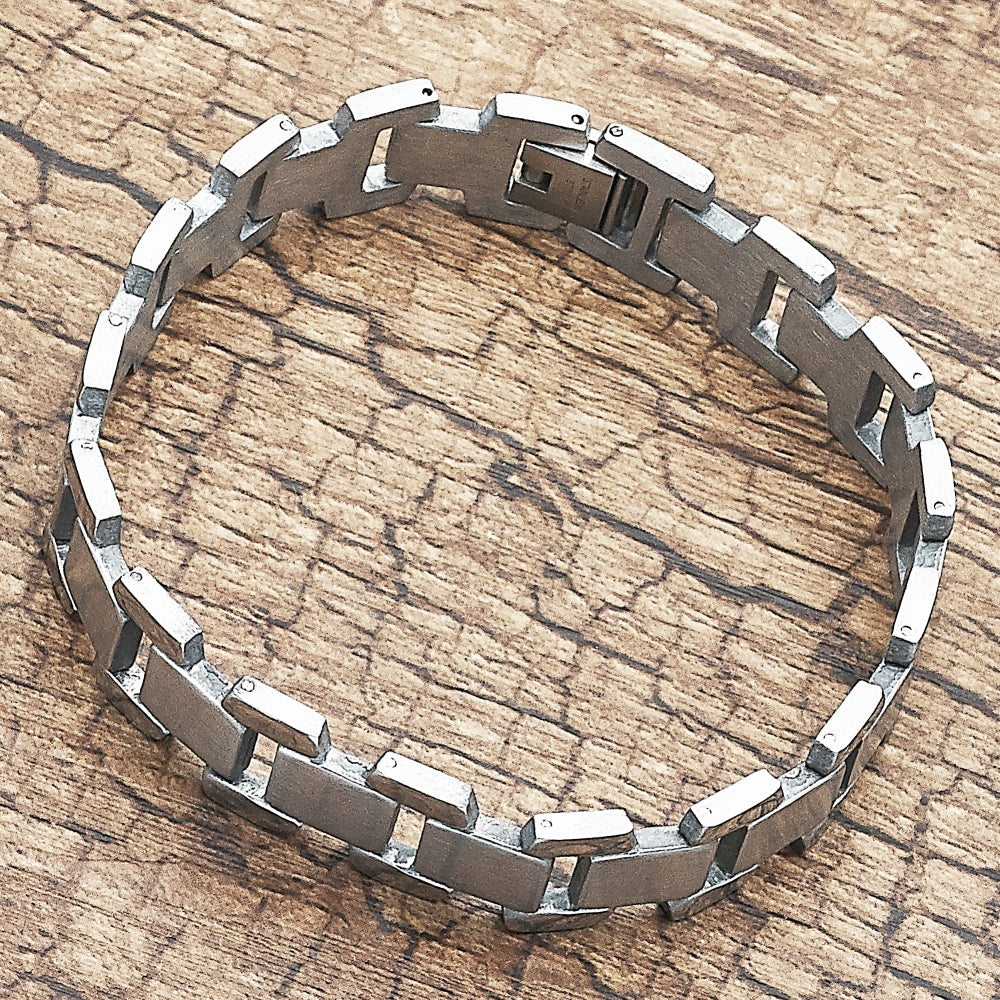 Stainless Steel Solid Bracelet, Polished, Steel Finish