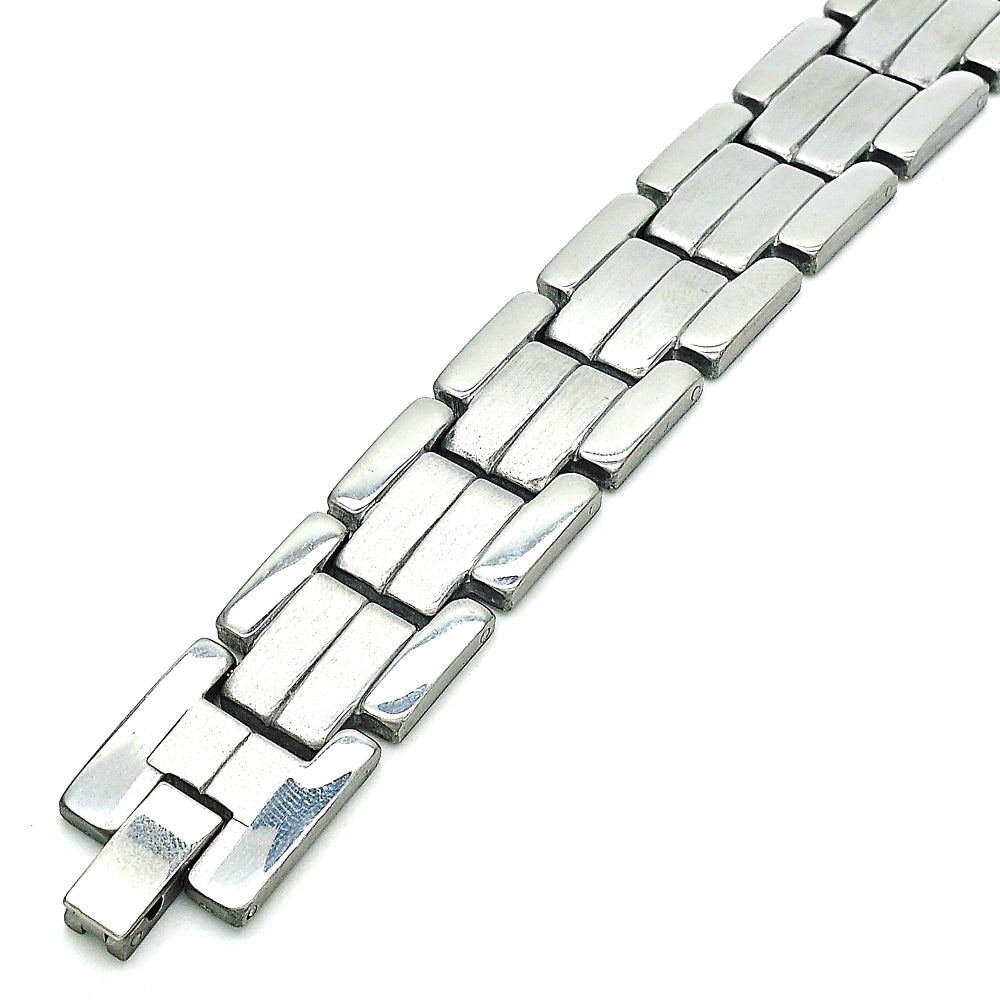 Stainless Steel Solid Bracelet, Polished, Steel Finish