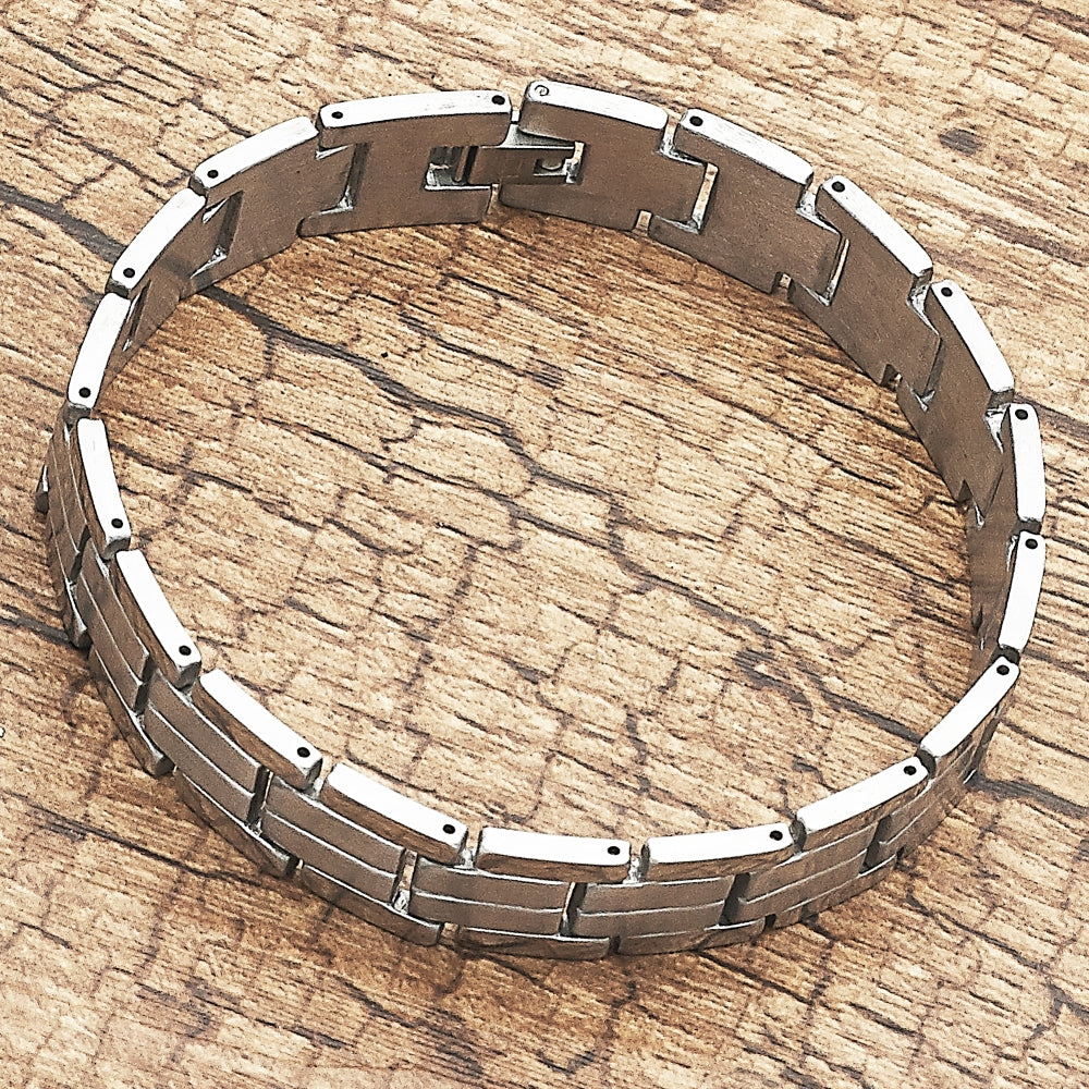 Stainless Steel Solid Bracelet, Polished, Steel Finish