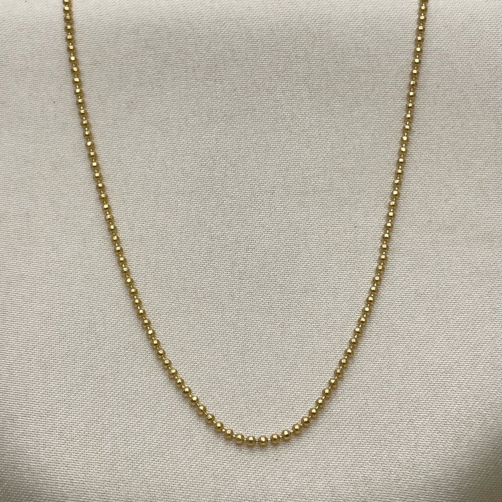 Oro Laminado Basic Necklace, Gold Filled Style Ball Design, Polished, Golden Finish