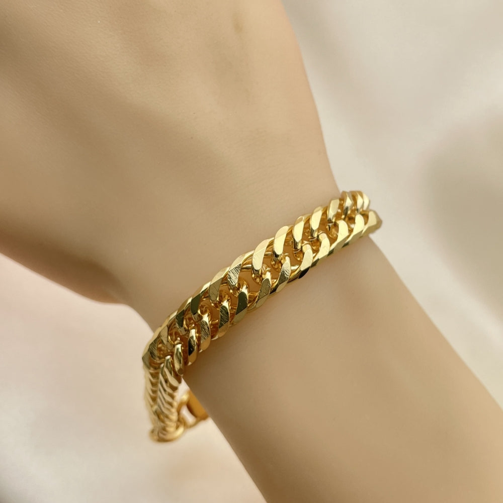 Oro Laminado Basic Bracelet, Gold Filled Style Polished, Golden Finish