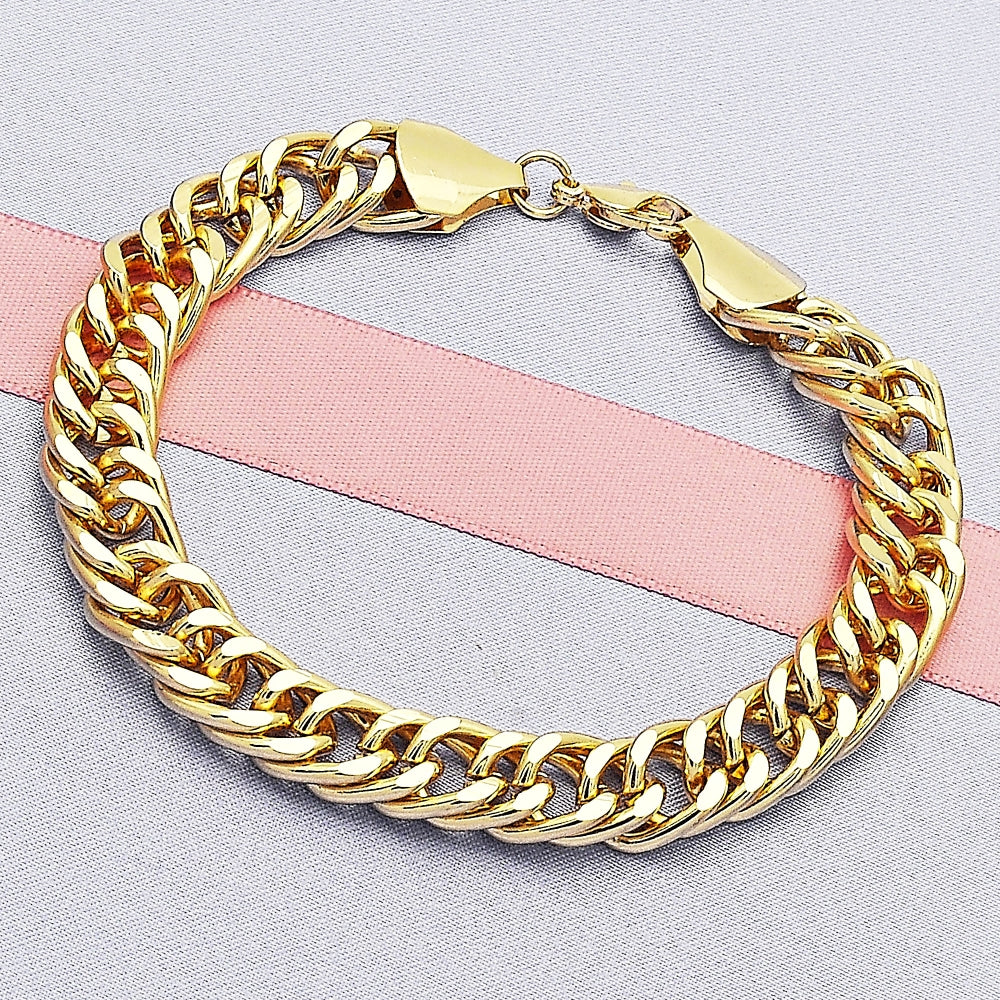 Oro Laminado Basic Bracelet, Gold Filled Style Polished, Golden Finish