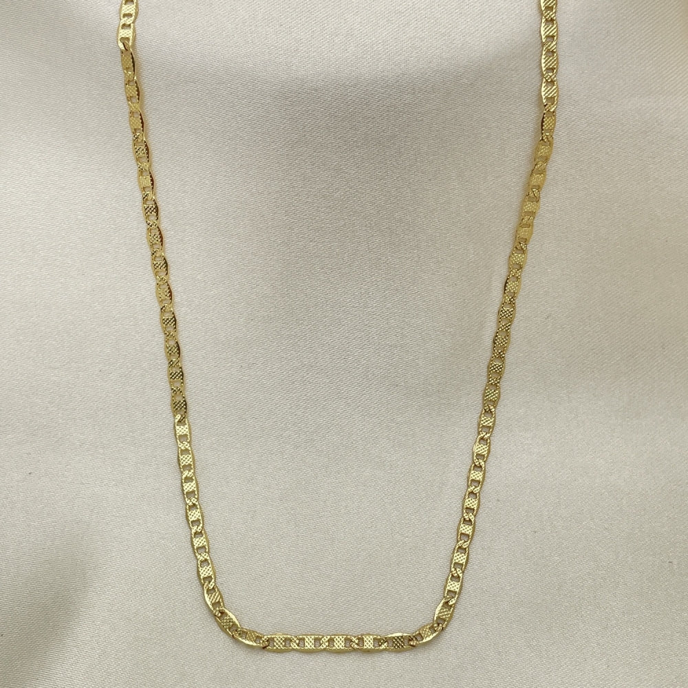 Oro Laminado Basic Necklace, Gold Filled Style Mariner Design, Polished, Golden Finish