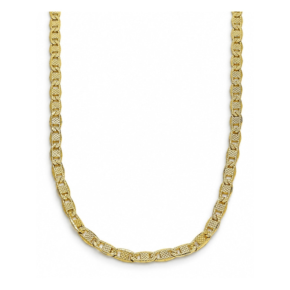 Oro Laminado Basic Necklace, Gold Filled Style Mariner Design, Polished, Golden Finish