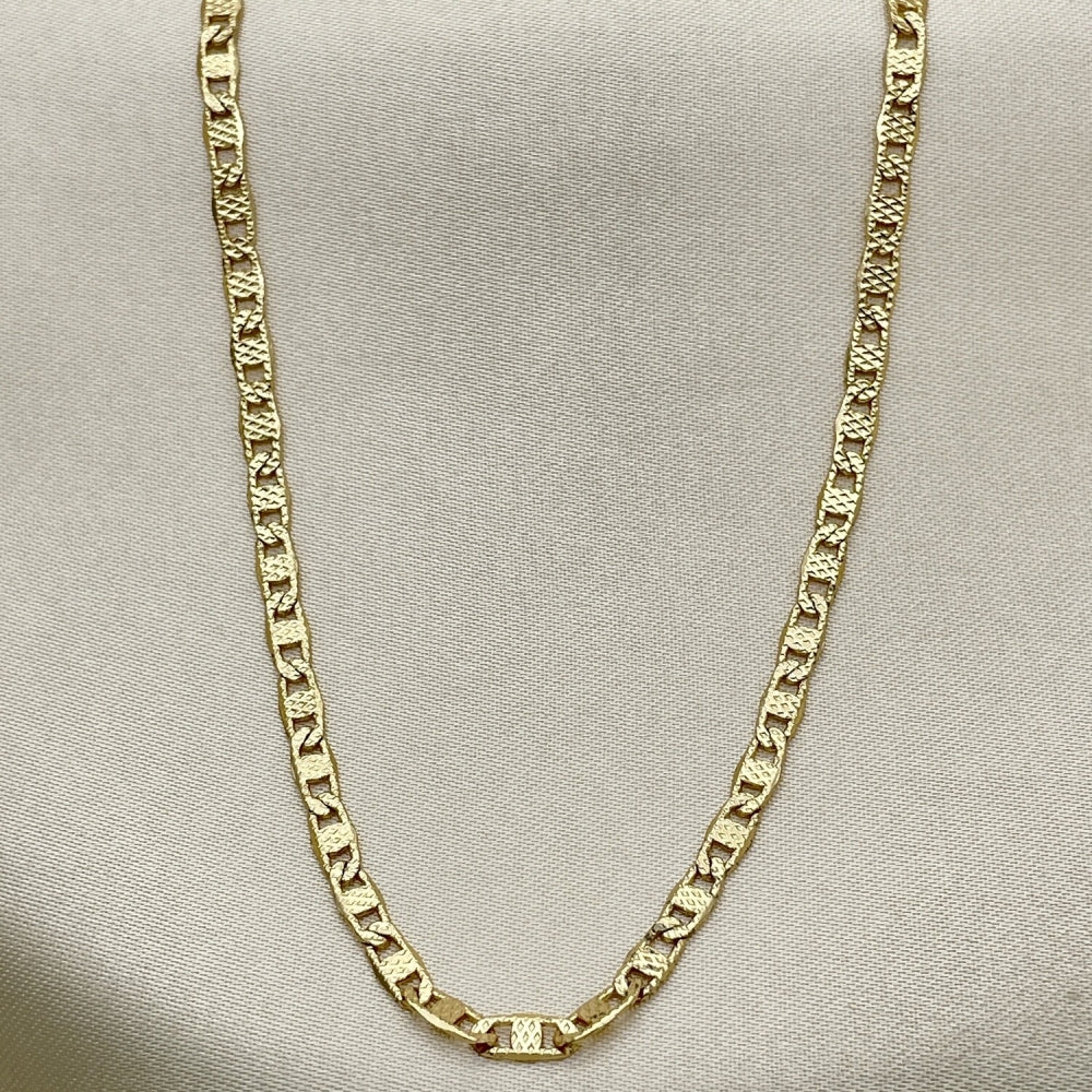 Oro Laminado Basic Necklace, Gold Filled Style Mariner Design, Polished, Golden Finish