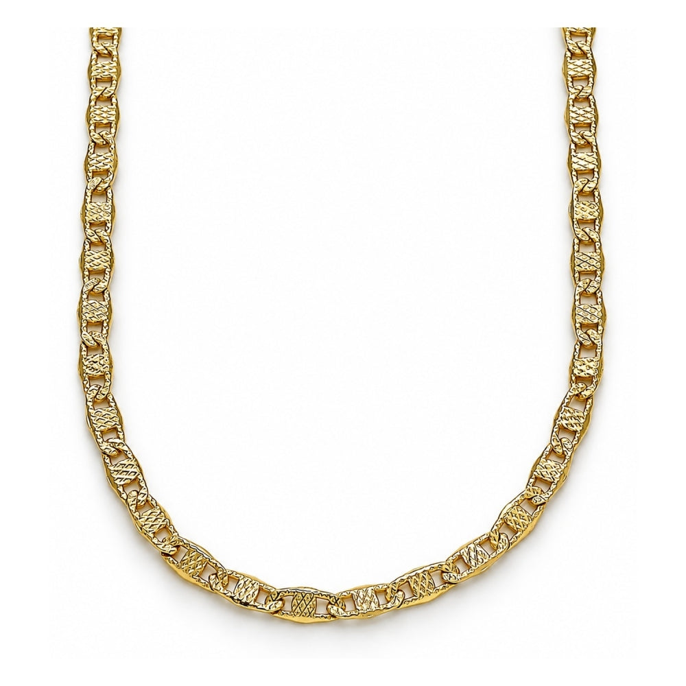 Oro Laminado Basic Necklace, Gold Filled Style Mariner Design, Polished, Golden Finish