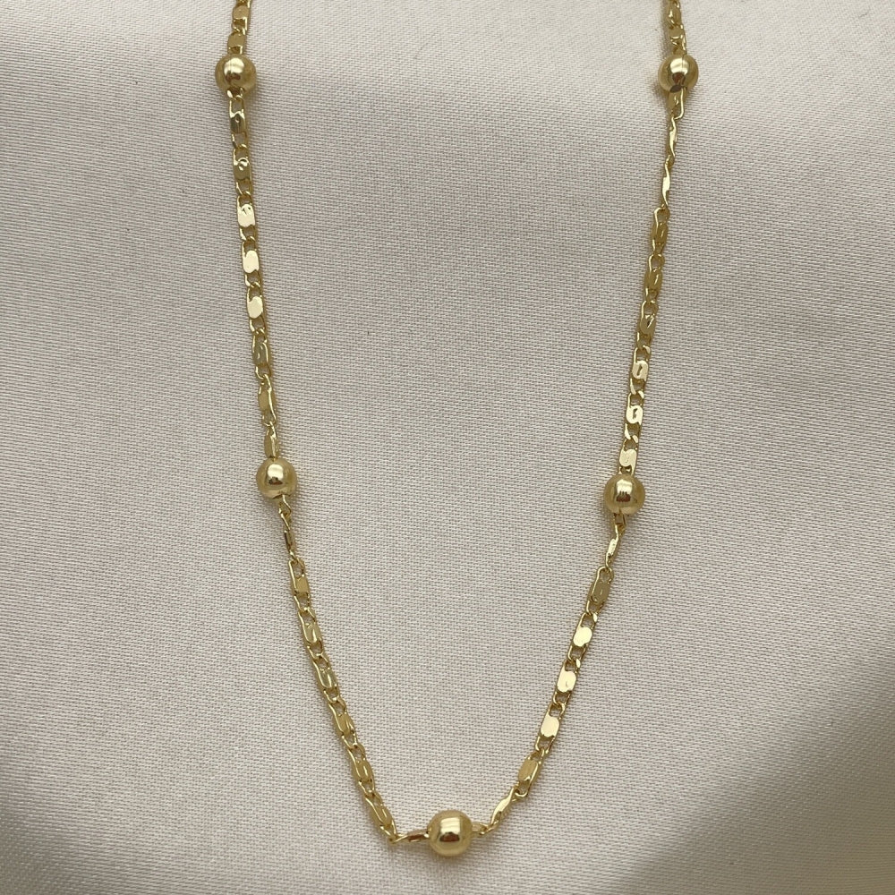 Oro Laminado Basic Necklace, Gold Filled Style Polished, Golden Finish