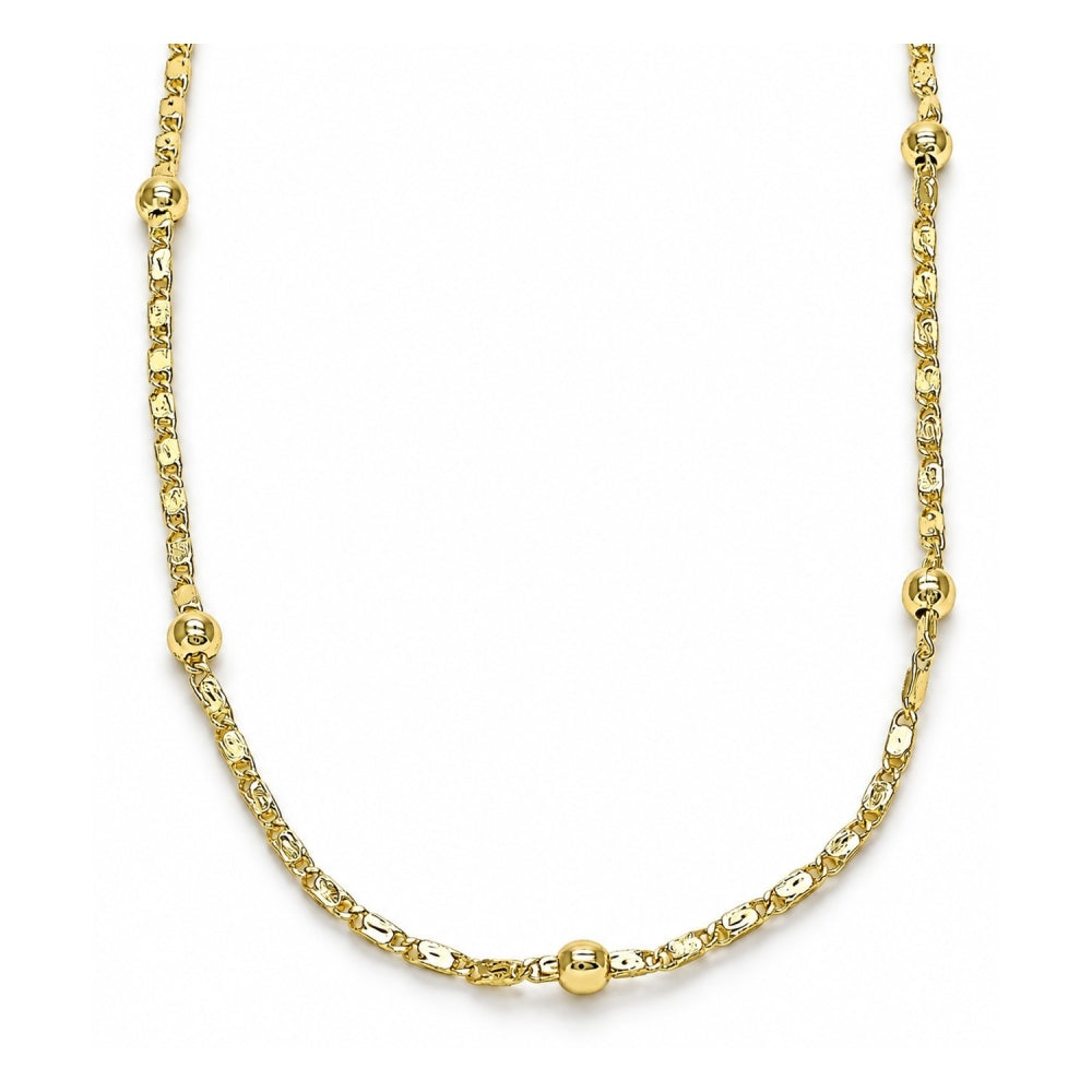 Oro Laminado Basic Necklace, Gold Filled Style Polished, Golden Finish