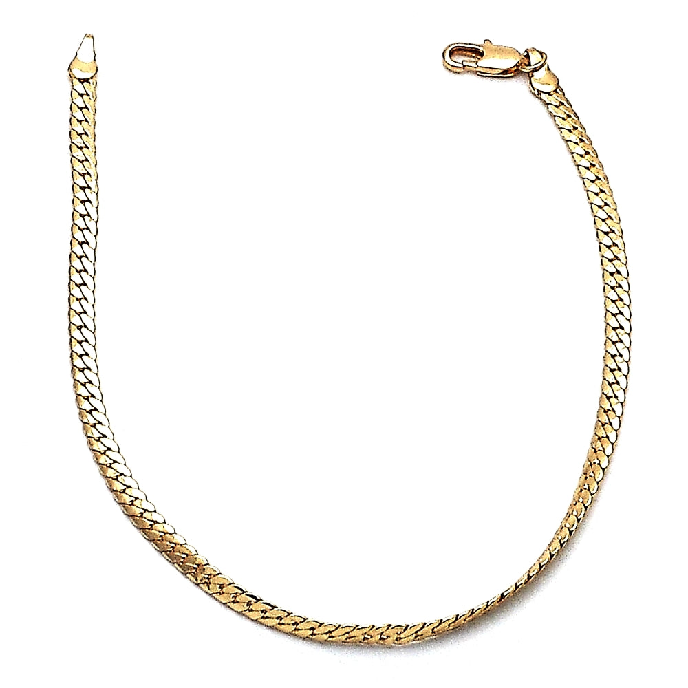 Oro Laminado Basic Anklet, Gold Filled Style Polished, Golden Finish