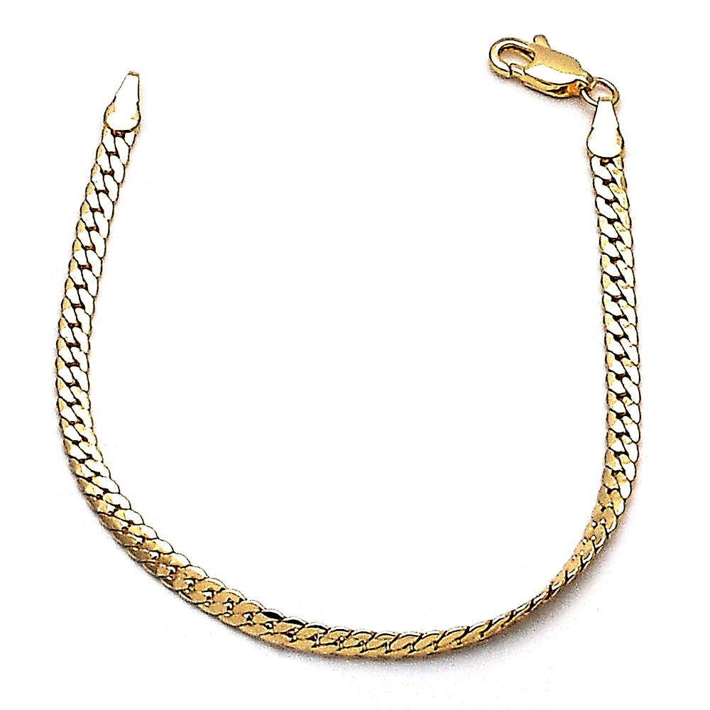 Oro Laminado Basic Bracelet, Gold Filled Style Polished, Golden Finish