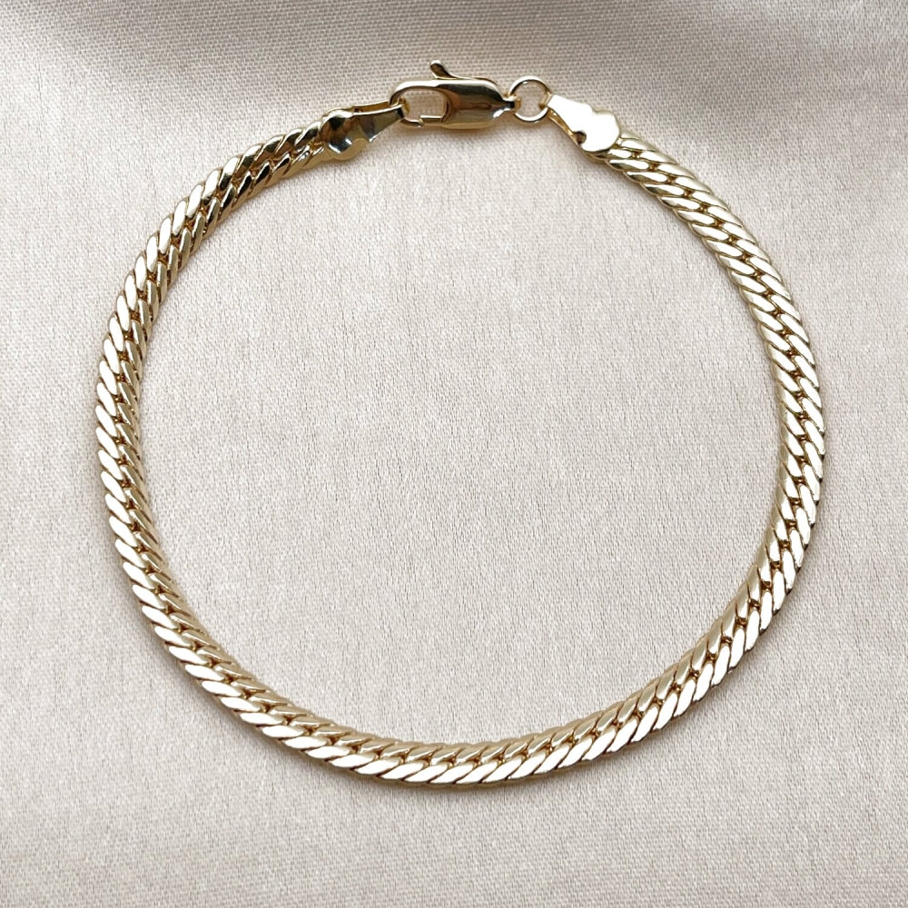 Oro Laminado Basic Bracelet, Gold Filled Style Polished, Golden Finish