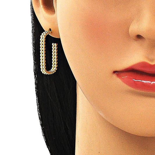 Oro Laminado Small Hoop, Gold Filled Style Polished, Golden Finish