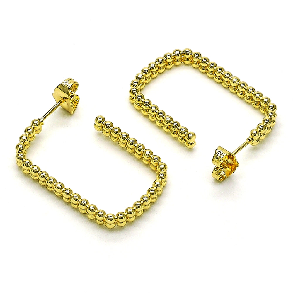 Oro Laminado Small Hoop, Gold Filled Style Polished, Golden Finish