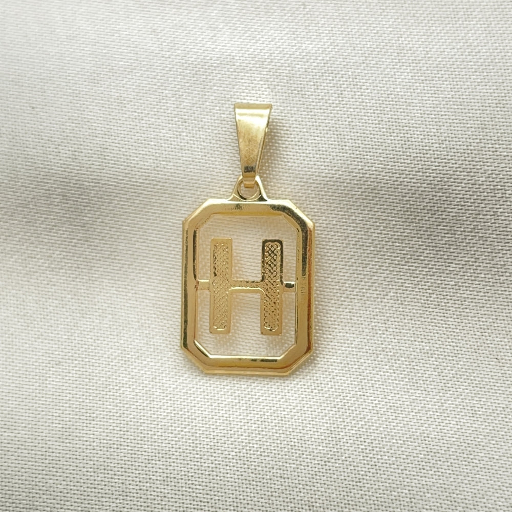 Oro Laminado Fancy Pendant, Gold Filled Style Initials Design, Polished, Golden Finish