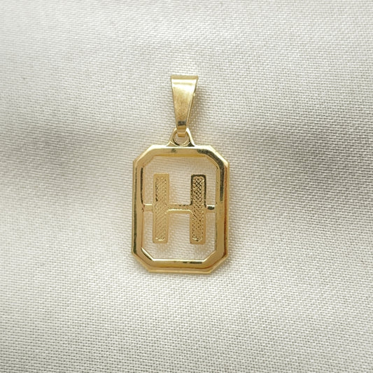 Oro Laminado Fancy Pendant, Gold Filled Style Initials Design, Polished, Golden Finish