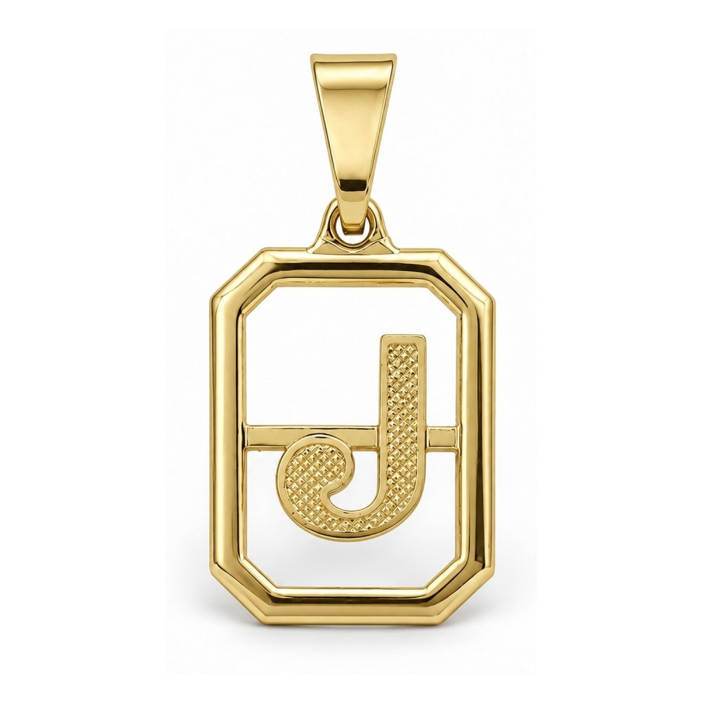 Oro Laminado Fancy Pendant, Gold Filled Style Initials Design, Polished, Golden Finish