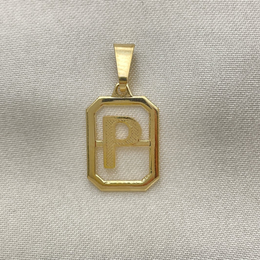 Oro Laminado Fancy Pendant, Gold Filled Style Initials Design, Polished, Golden Finish