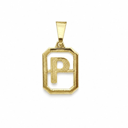 Oro Laminado Fancy Pendant, Gold Filled Style Initials Design, Polished, Golden Finish