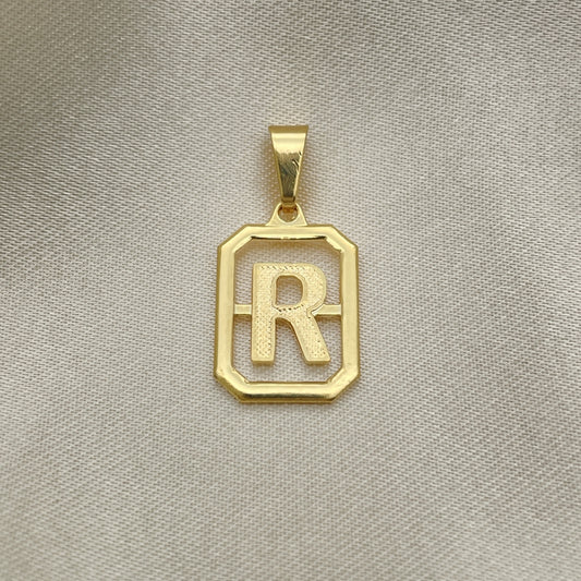 Oro Laminado Fancy Pendant, Gold Filled Style Initials Design, Polished, Golden Finish