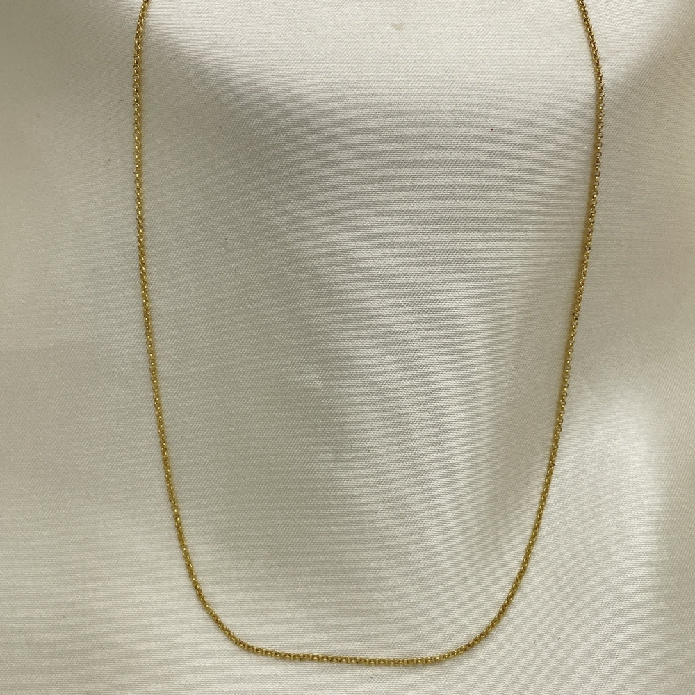 Oro Laminado Basic Necklace, Gold Filled Style Rolo Design, Polished, Golden Finish