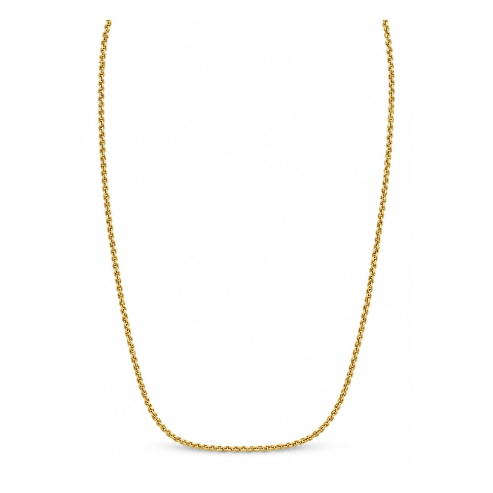 Oro Laminado Basic Necklace, Gold Filled Style Rolo Design, Polished, Golden Finish