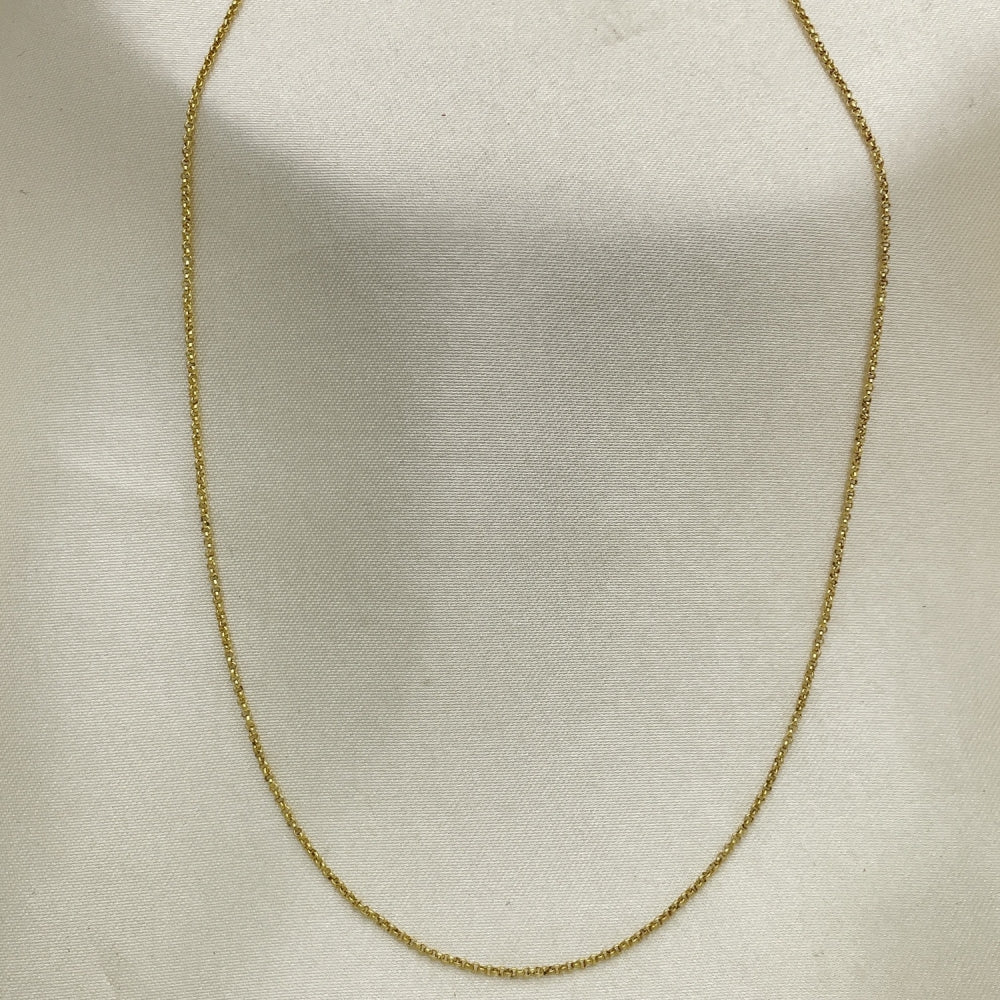 Oro Laminado Basic Necklace, Gold Filled Style Rolo Design, Polished, Golden Finish